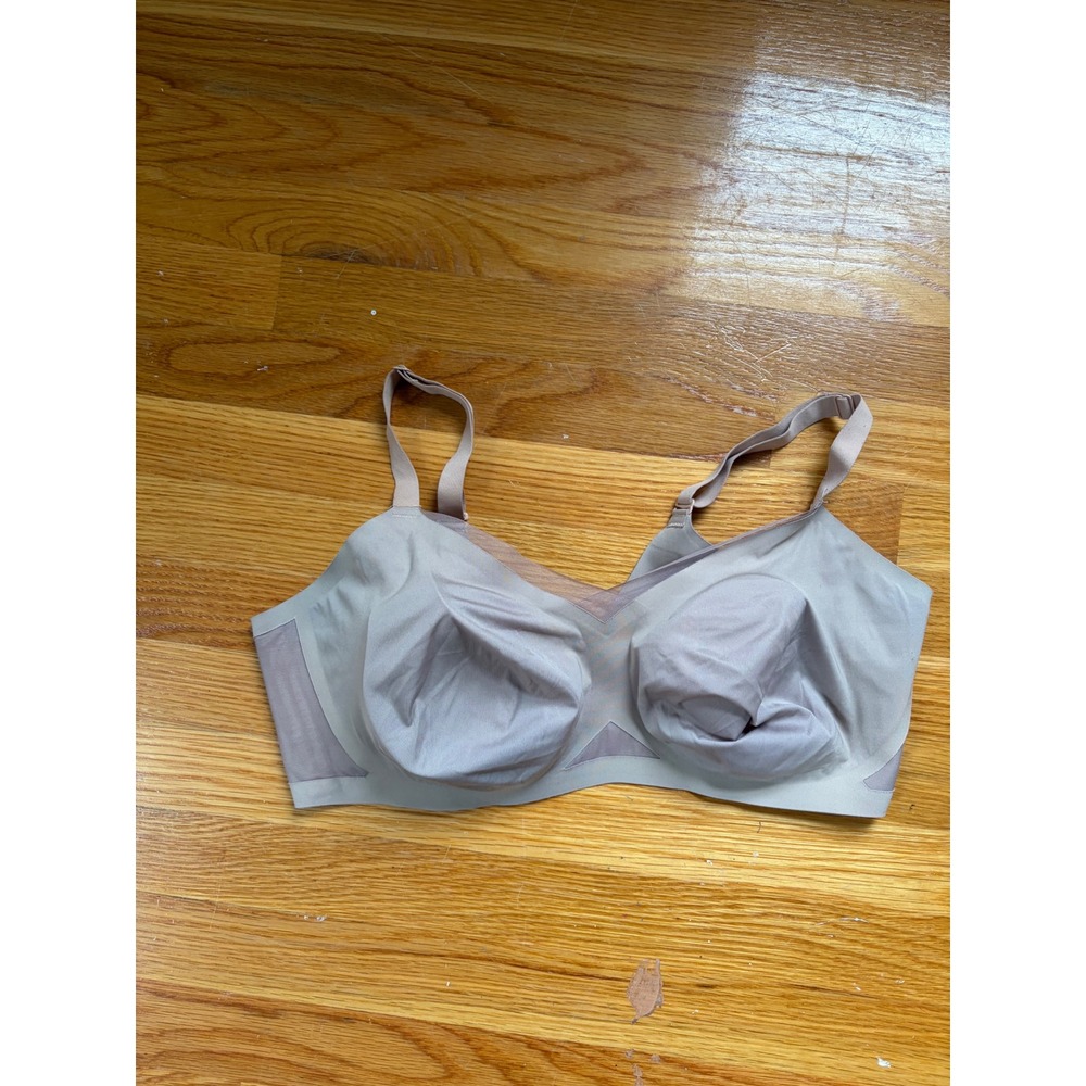 Honeylove Crossover Bra Sand Beige Wireless Mesh LWBR0302V3 Size 2X 42C/D